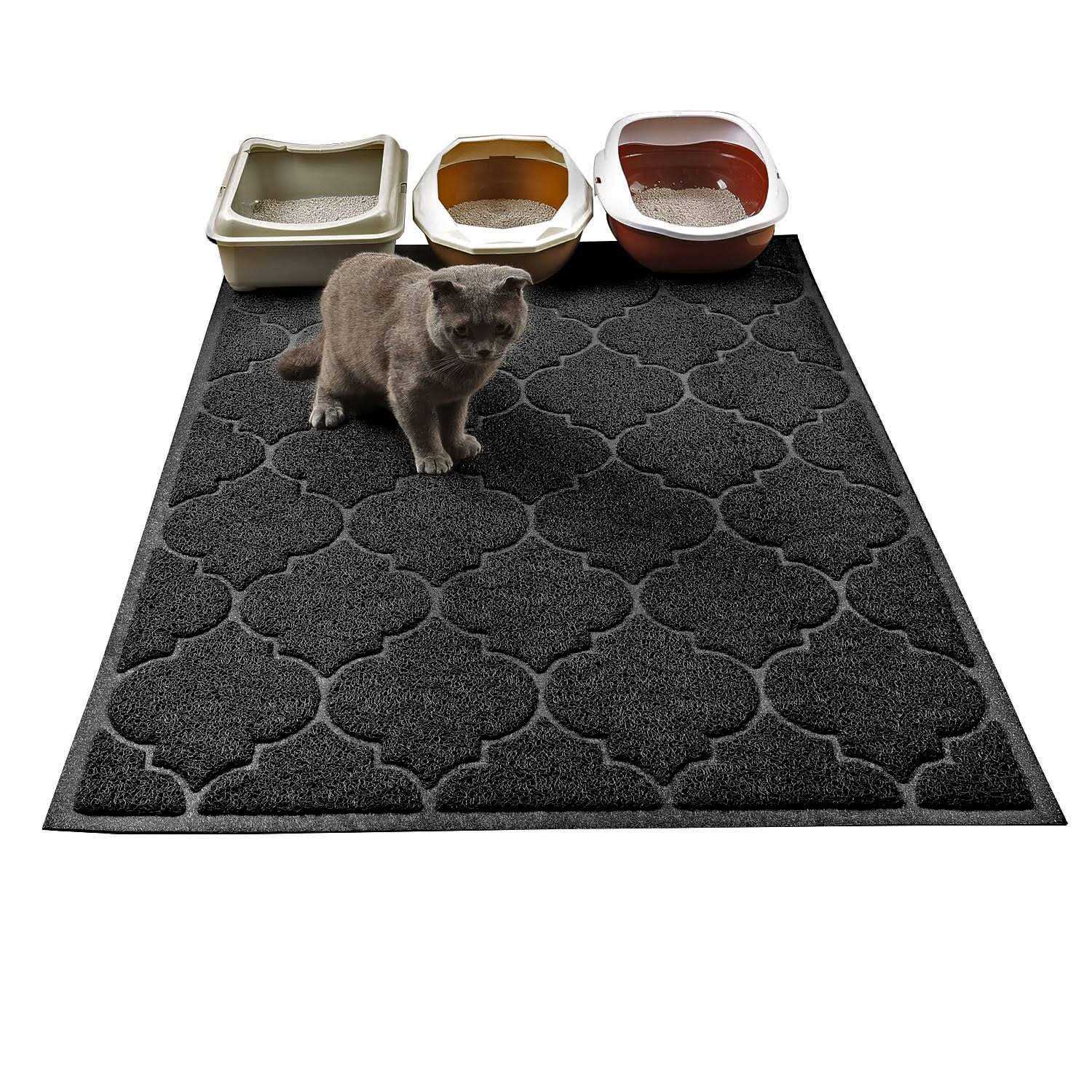 Cosyearn Cat Litter Mat XL Super Size Phthalate Free Easy to Clean - Healthber