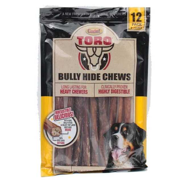 Cadet Toro Bully Hide Sticks All-Natural Dog Chews - Healthber