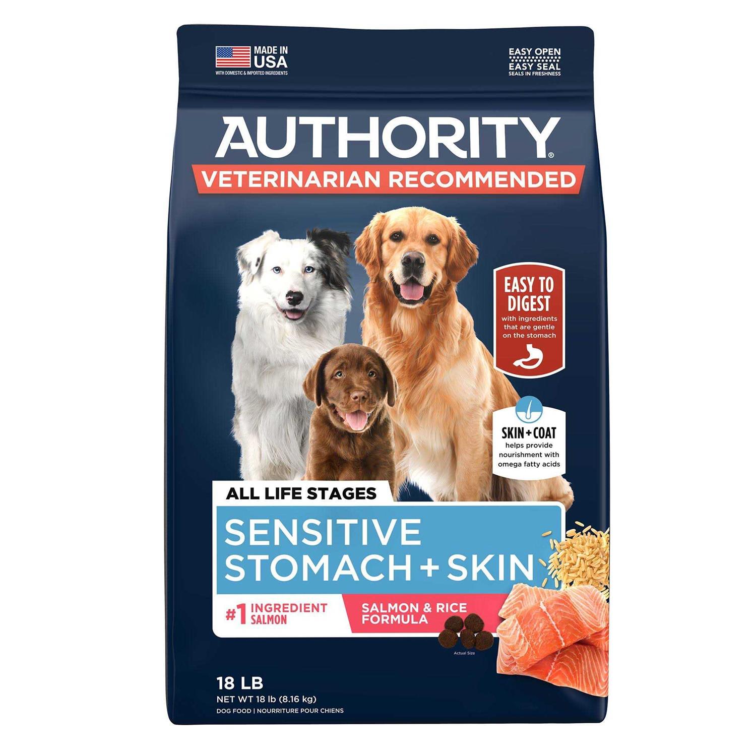 Authority Sensitive Stomach and Skin All Life Stage Dry Dog Food - Healthber