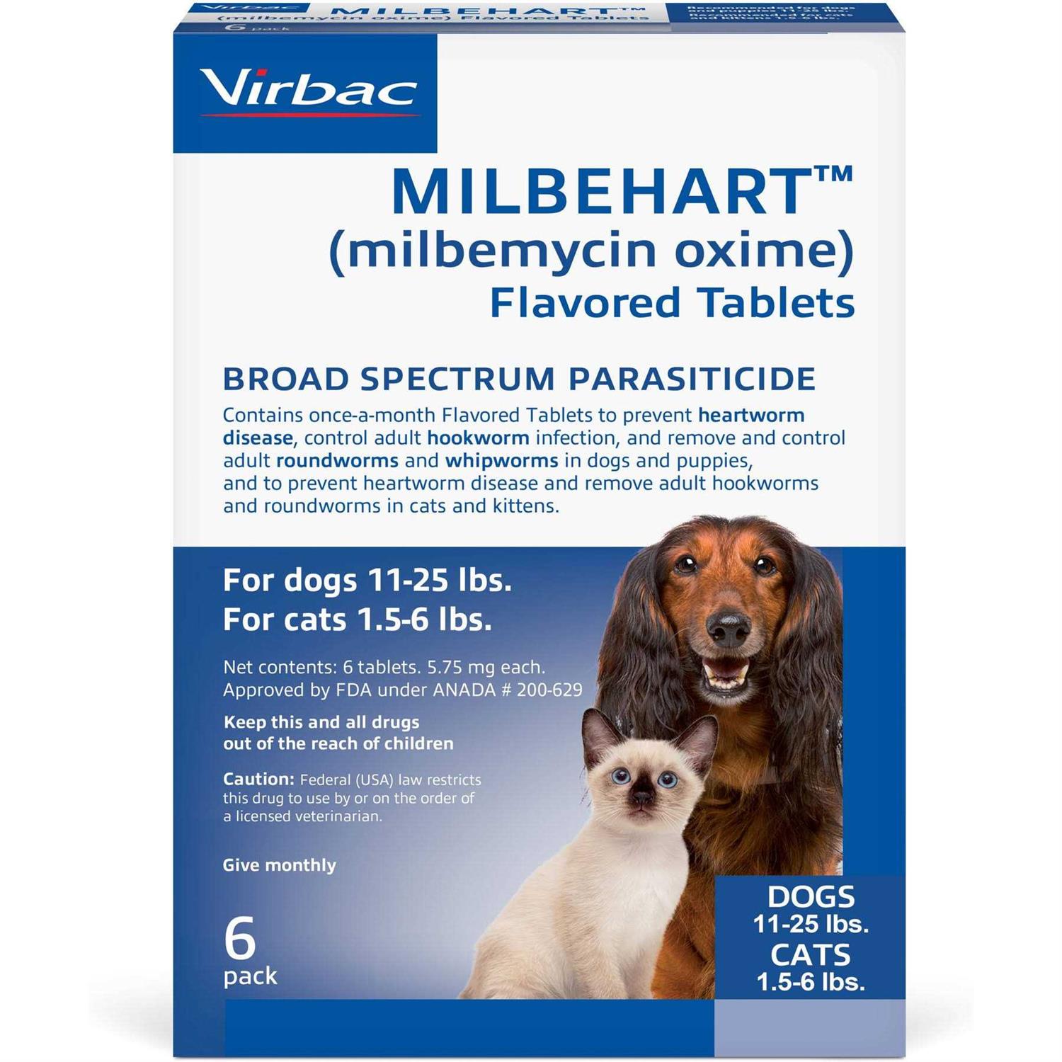 Milbehart Flavored Tablets for Dogs 11-25 lbs - Healthber