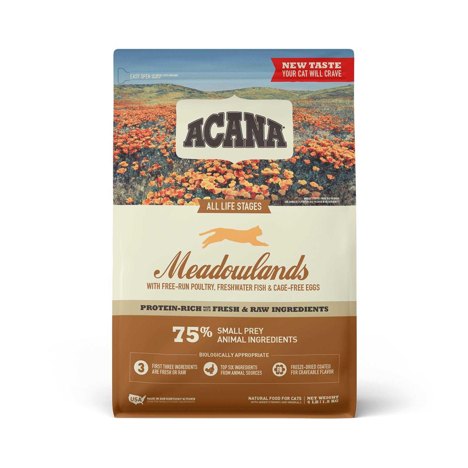 Acana Meadowlands Dry Cat Food - Healthber
