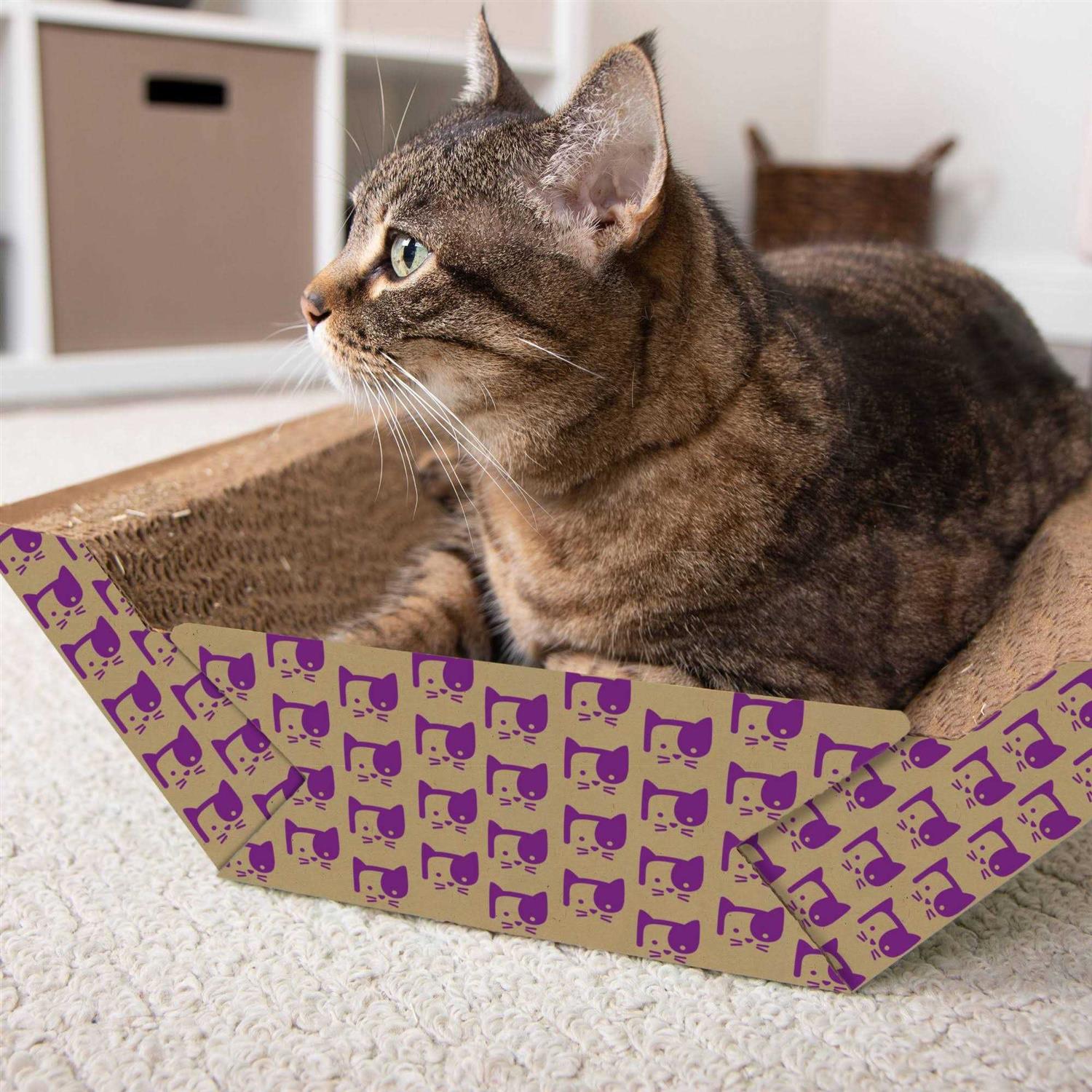 SmartyKat Super Scratcher Chaise Catnip-Infused Corrugate Cat Scratcher & Lounge - Healthber