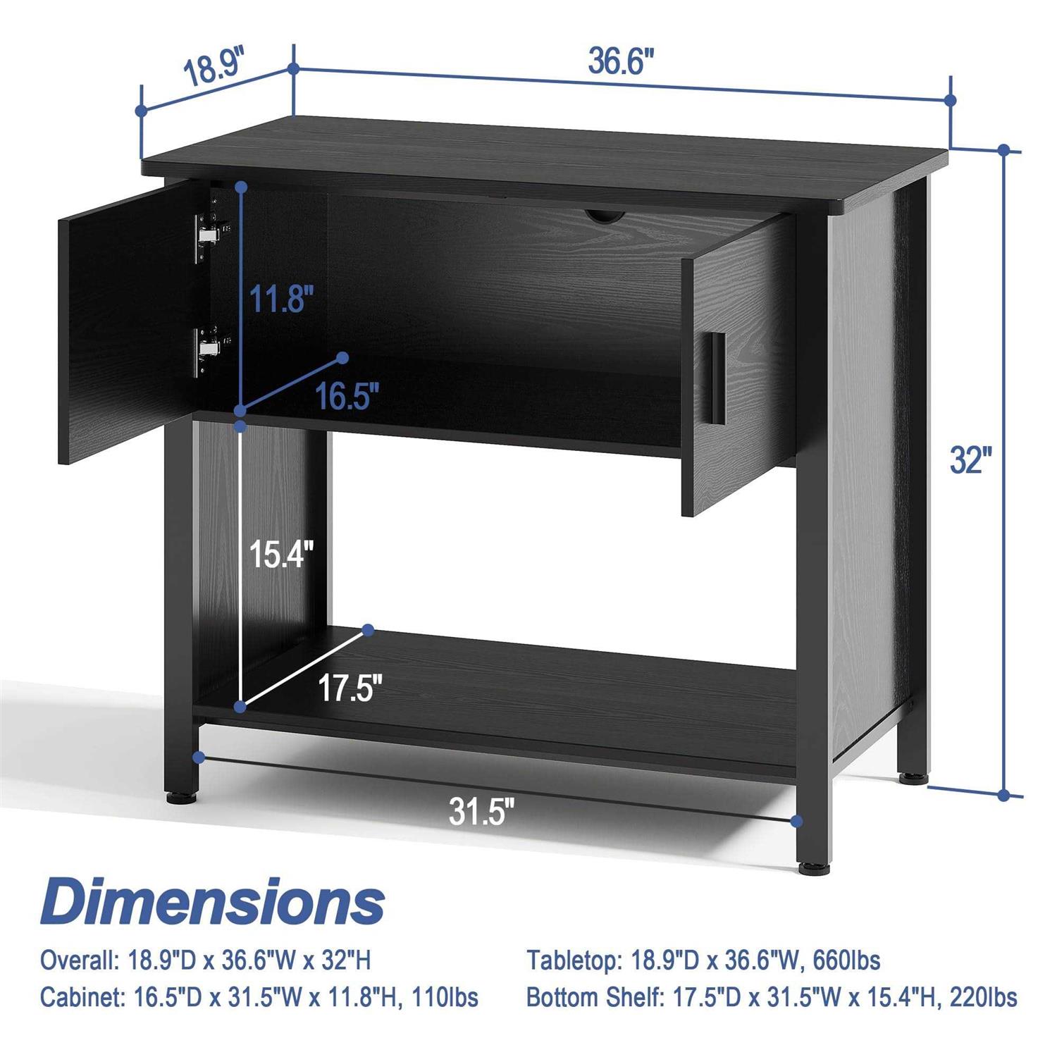 Xilingol 40-50 Gallon Aquarium Stand Fish Tank Stand with Cabinet for Fish Accessories Storage - Healthber