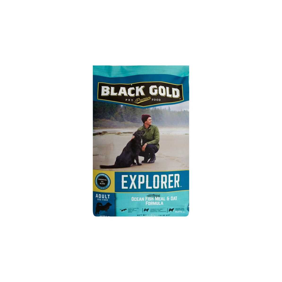 Black Gold Explorer Sensitive Skin & Coat Ocean Fish Meal & Oat Recipe Dry Dog Food - Healthber