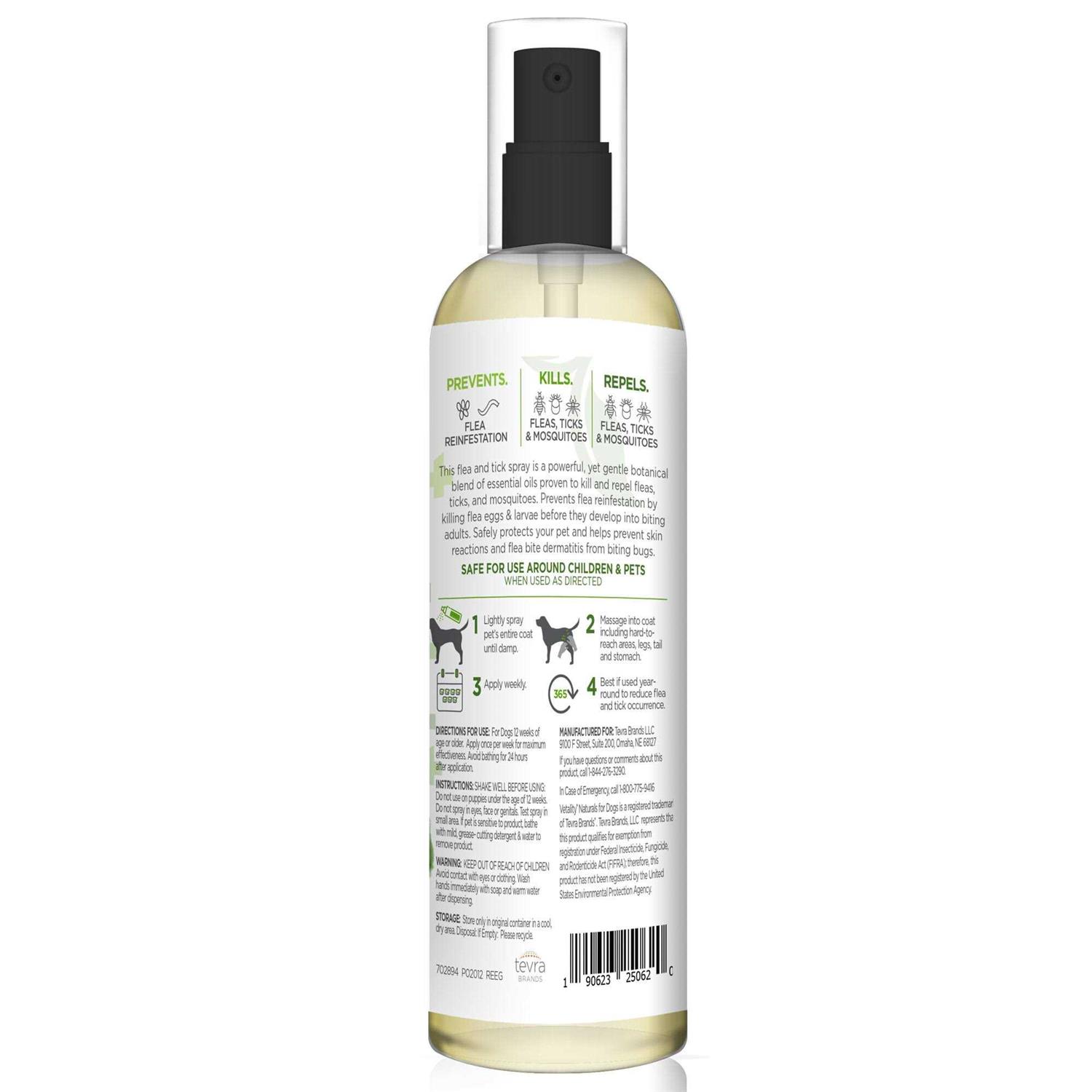 Vetality Naturals Flea & Tick Spray for Dogs - Healthber