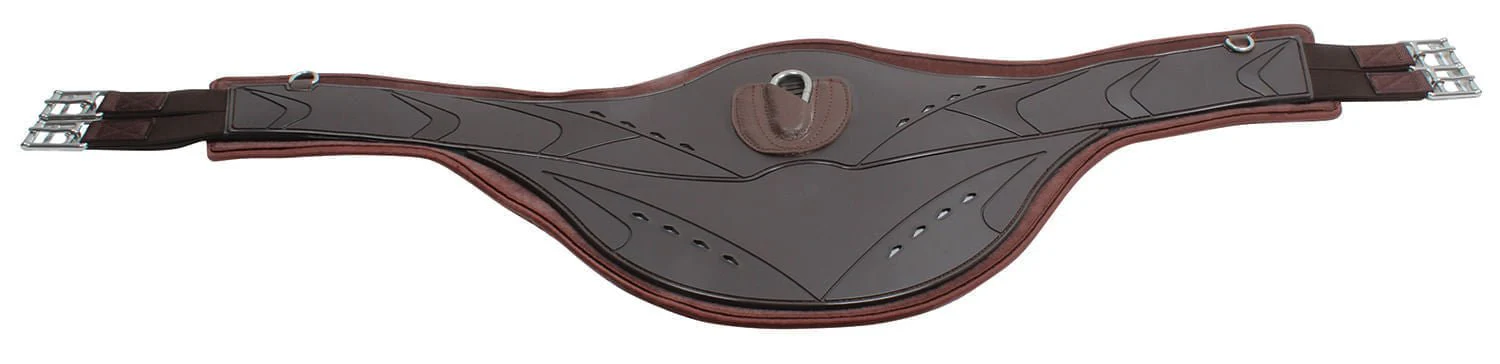 Professional's Choice Contoured Monoflap Belly Guard Girth, Chocolate - Healthber