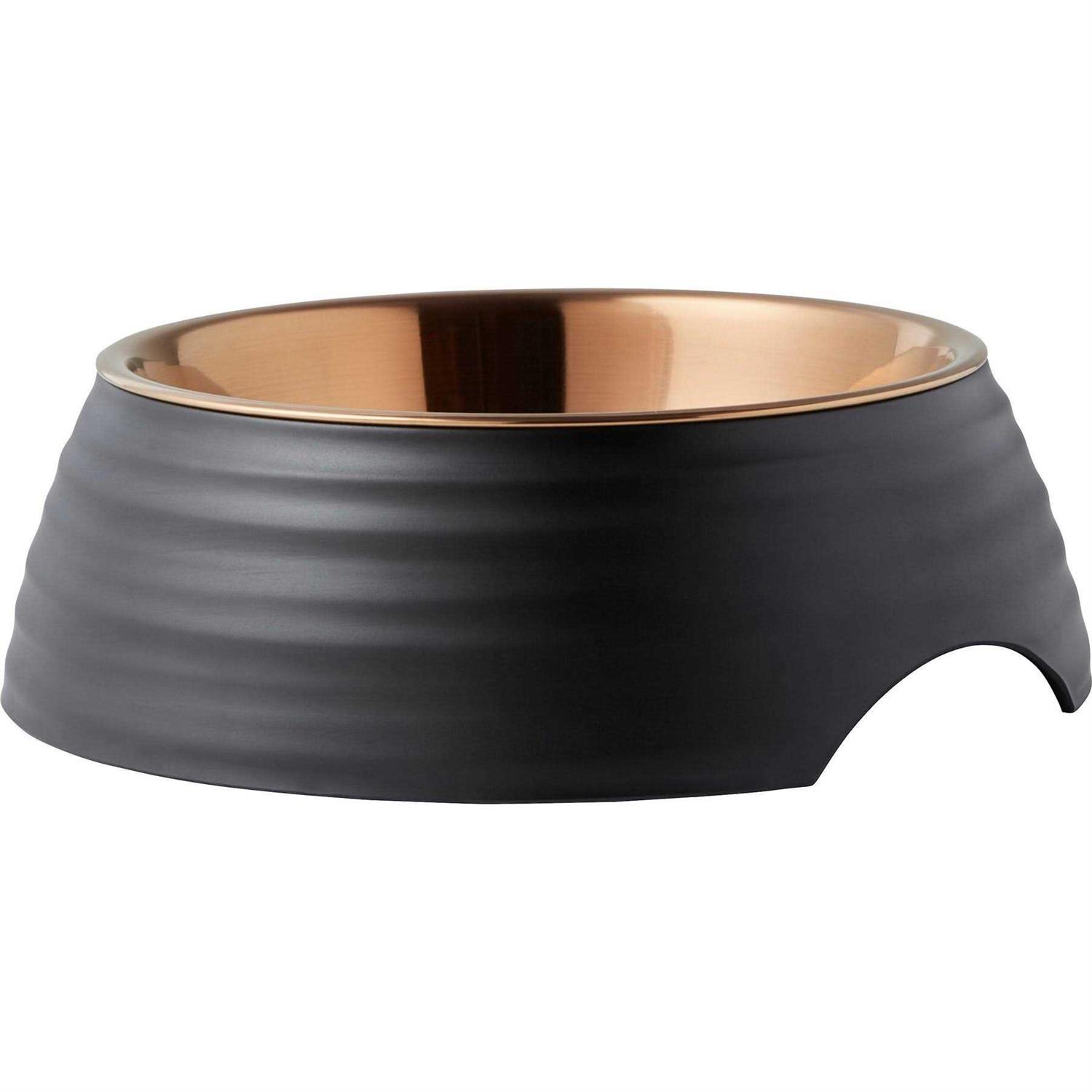 Frisco Matte Black Design Light Copper Stainless Steel Dog & Cat Bowl - Healthber