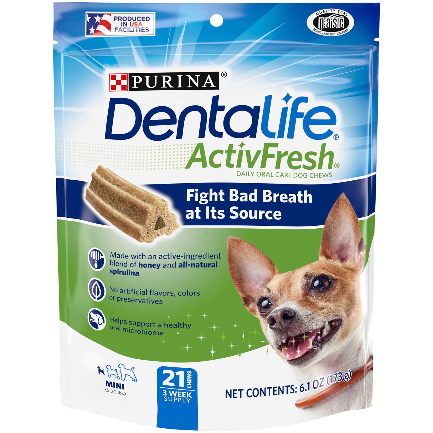 DentaLife Purina ActivFresh Daily Oral Care Mini Dog Chews - Healthber