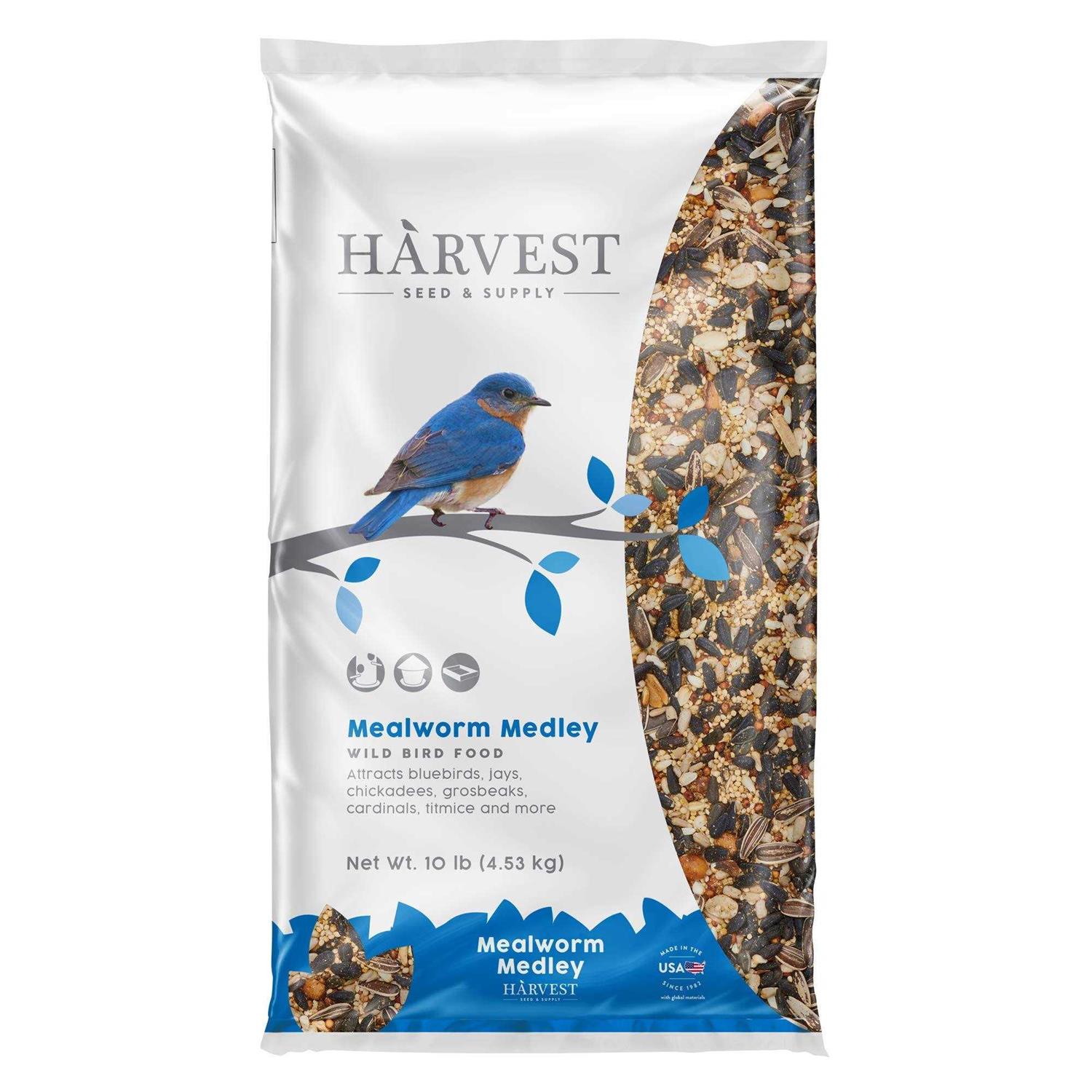 Harvest Seed & Supply Mealworm Medley Wild Bird Food, Blend - Healthber