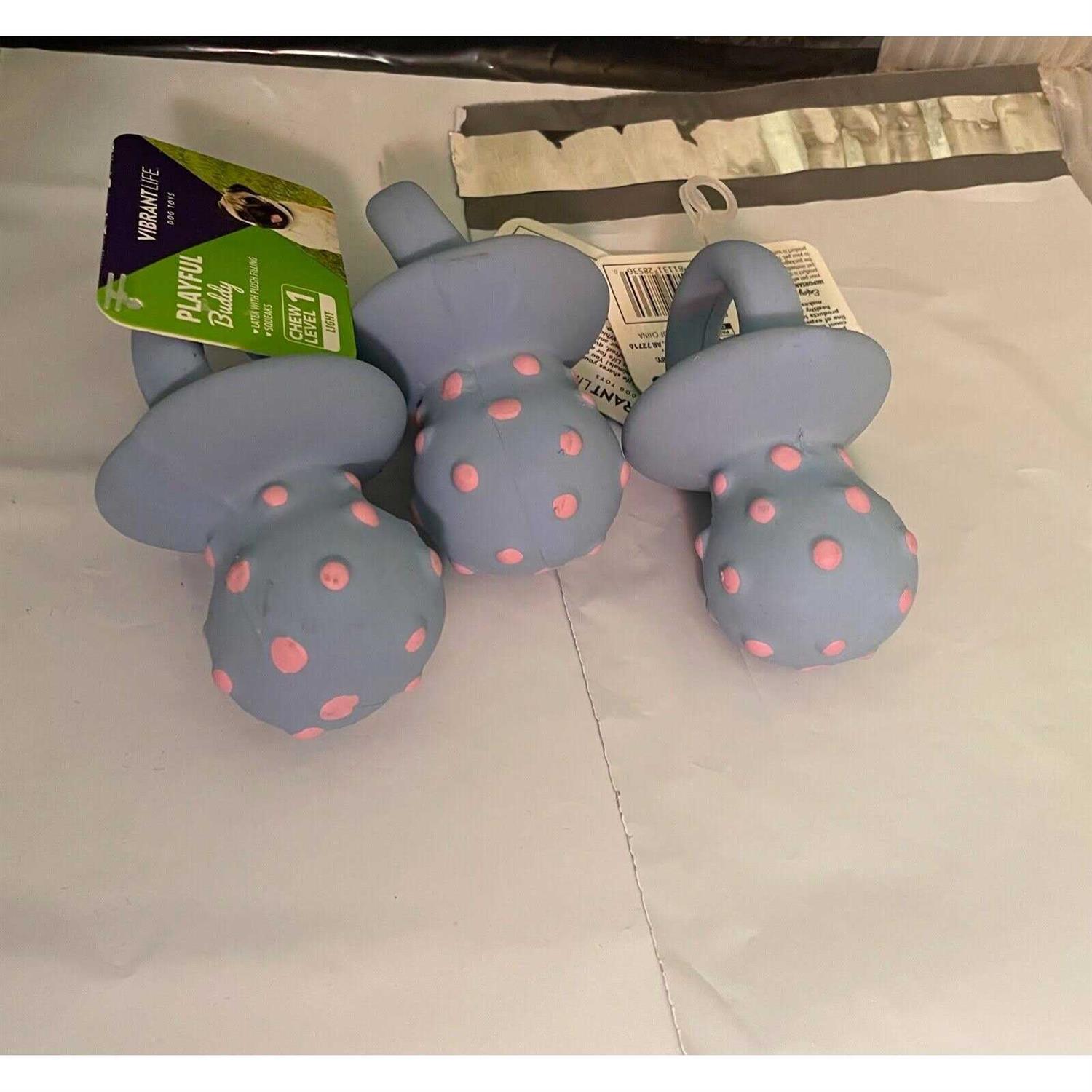 Vibrant Life Chew Level 1 Latex With Plush Filling Playful Buddy Pacifer Dog Toy - Healthber