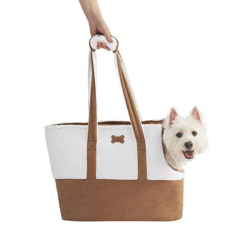 Koolaburra Faux Suede & Sherpa Pet Carrier - Healthber