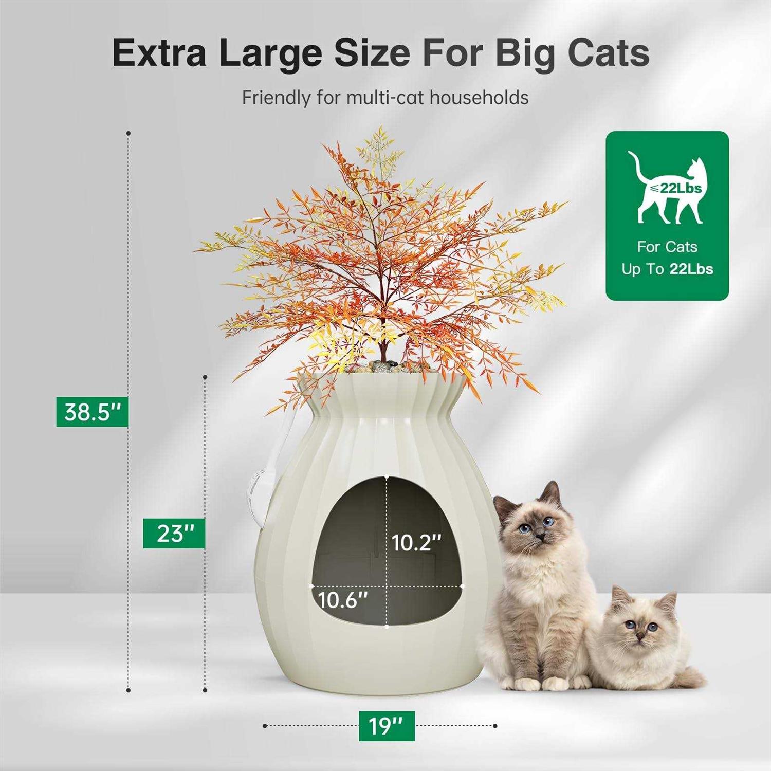 Plant Litter Box Smart Odor Removal Hidden Litter Box - Healthber
