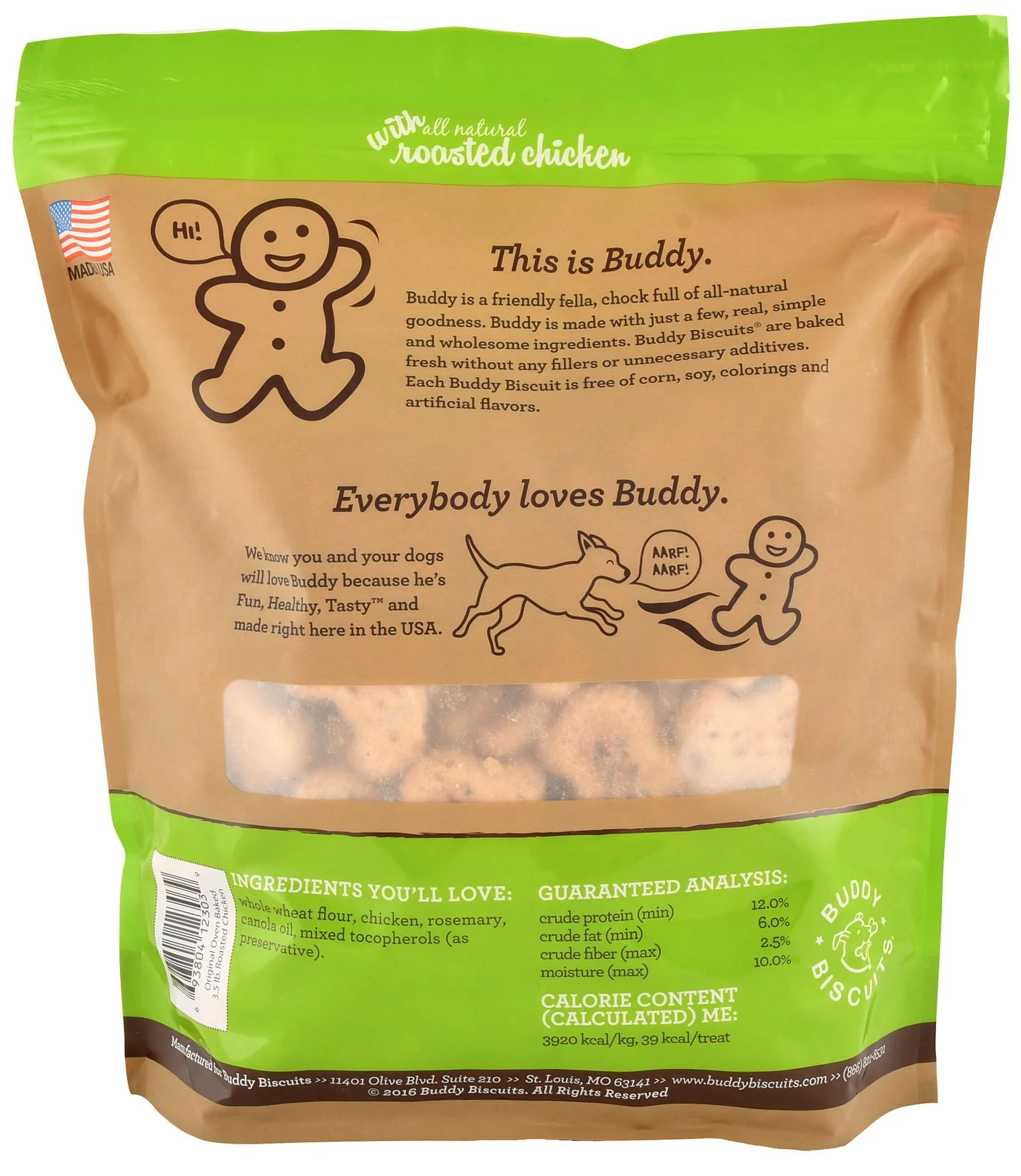 Buddy Biscuits Original Oven-Baked Treats, 3.5 lb - Healthber