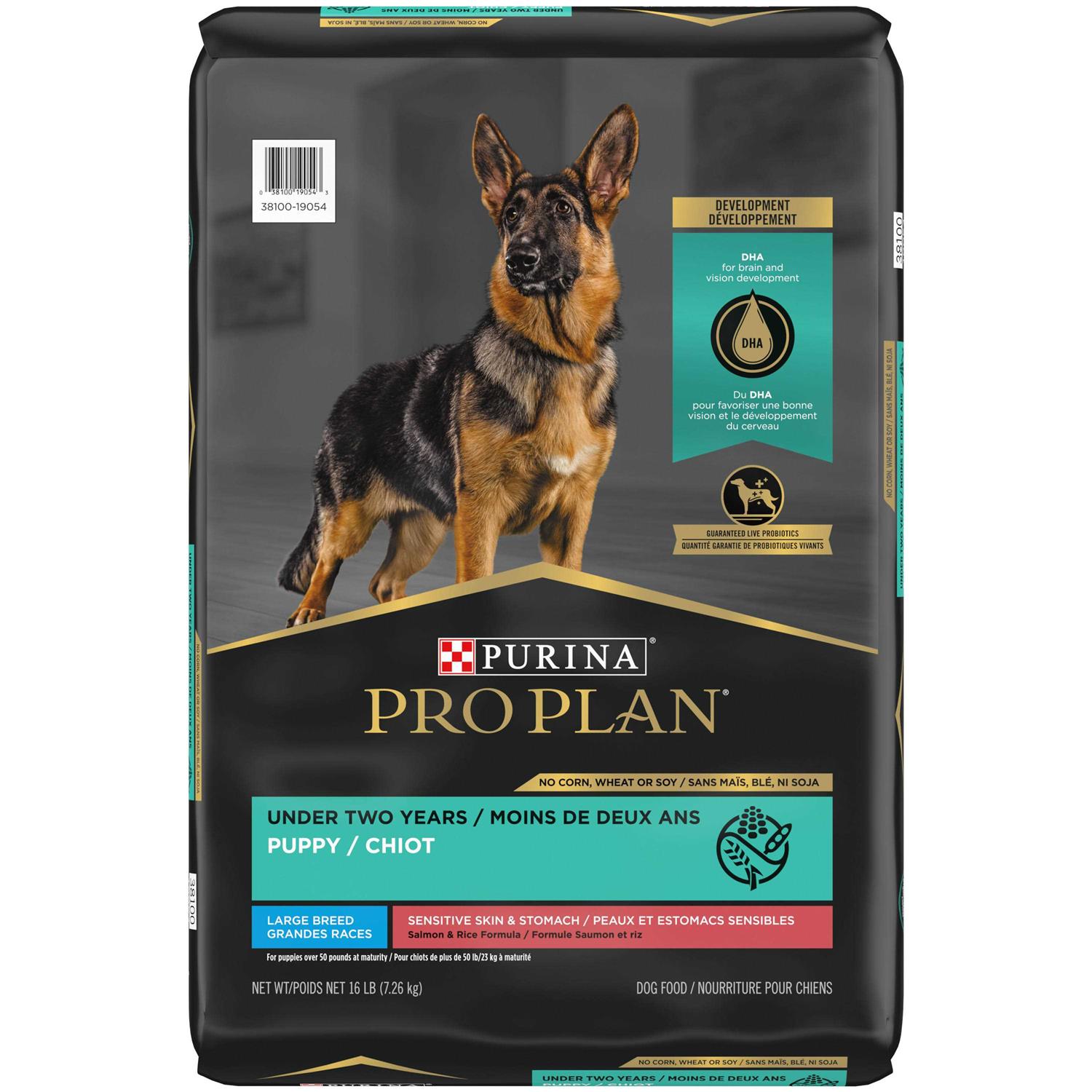 Purina Pro Plan Sensitive Skin Stomach Salmon Rice Large Breed Dry Puppy Food - Healthber