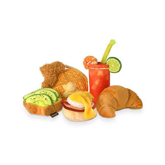 P.L.A.Y. Barking Brunch Plush Dog Toy Collection - Healthber