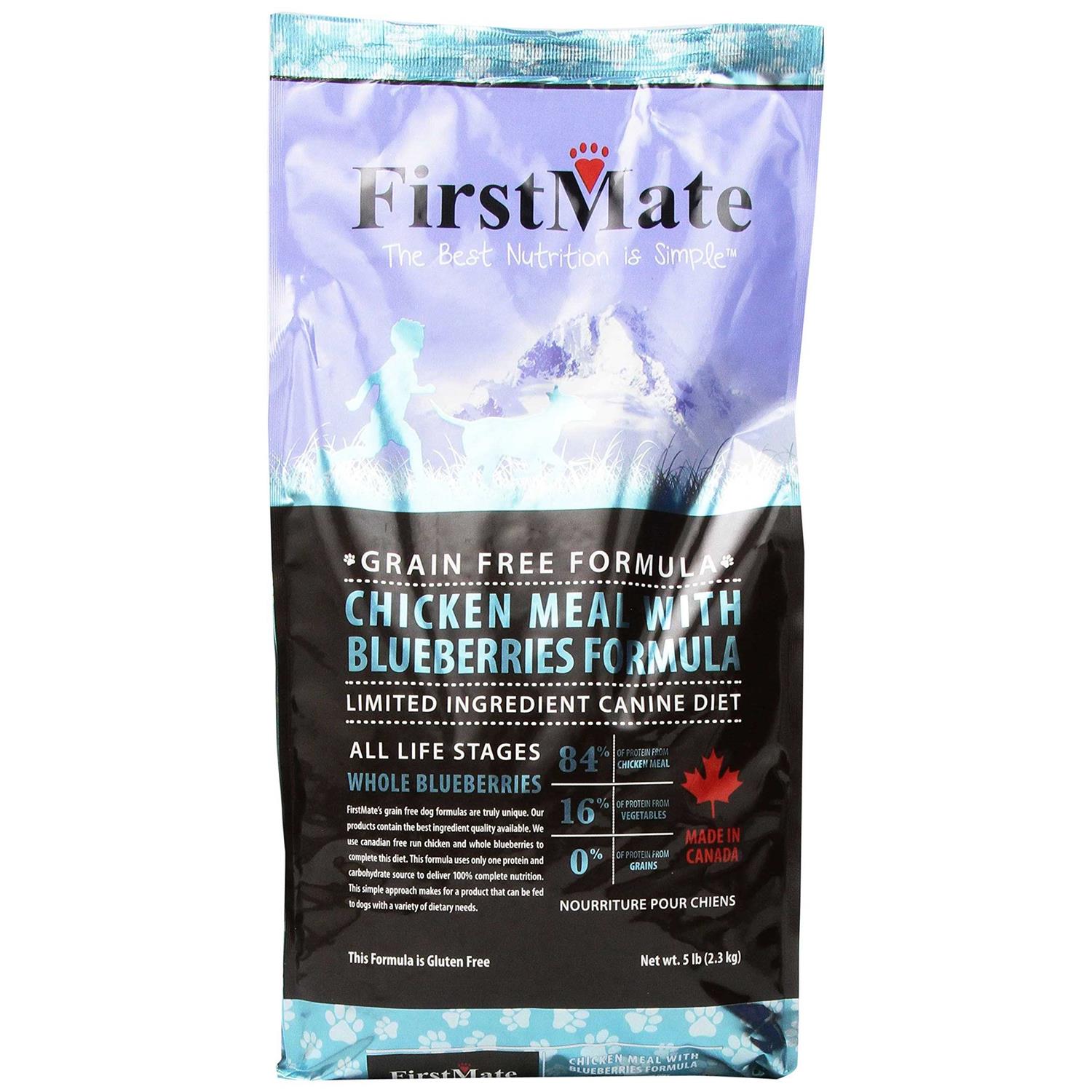 FirstMate Grain Free Chicken Meal with Blueberries Formula Dog Food - Healthber