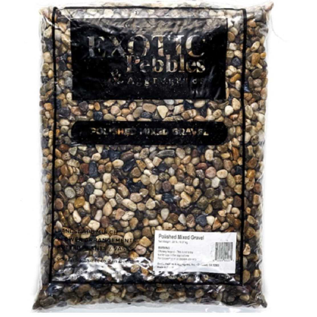 Exotic Pebbles & Aggregates Pm20-0510 Polished Mixed Gravel - Healthber