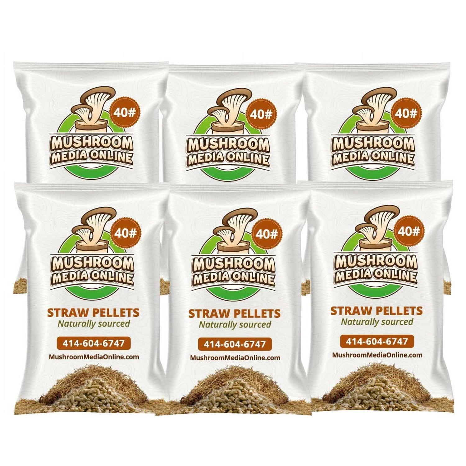 MushroomMediaOnline Wheat Straw Pellets Great for Gourmet Mushroom Growing Substrate - Healthber