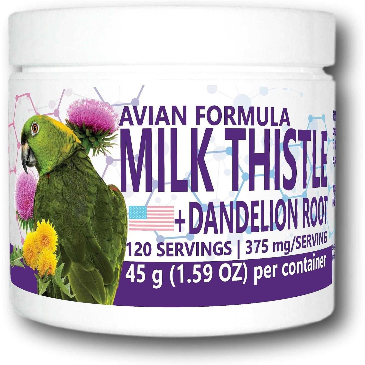 Equa Holistics Avian Formula Milk Thistle & Dandelion Root Bird Supplement - Healthber