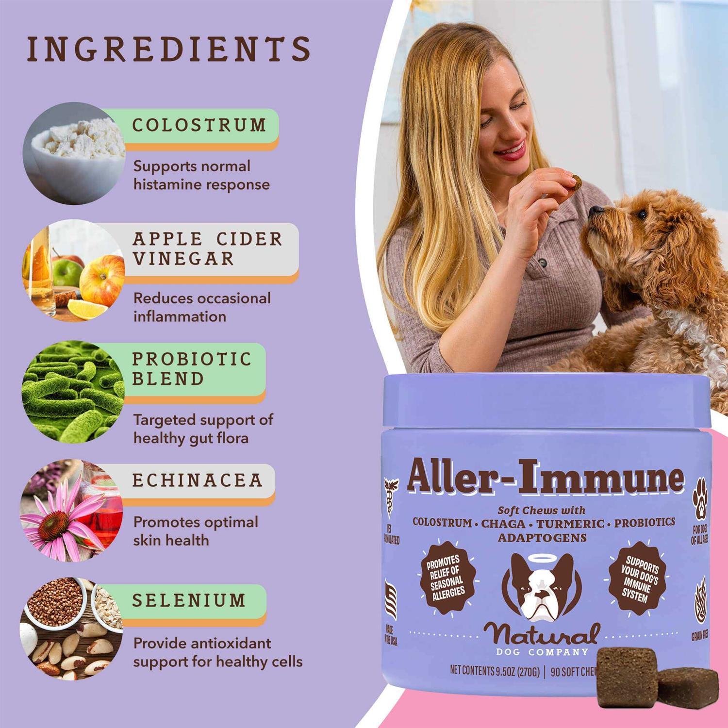 Natural Dog Company Aller-Immune Chews - Healthber