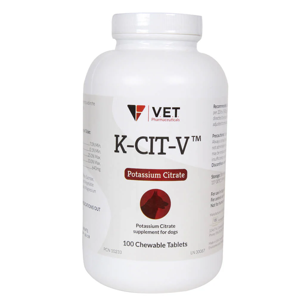 K-CIT-V Potassium Citrate, 100 Chewable Tablets - Healthber