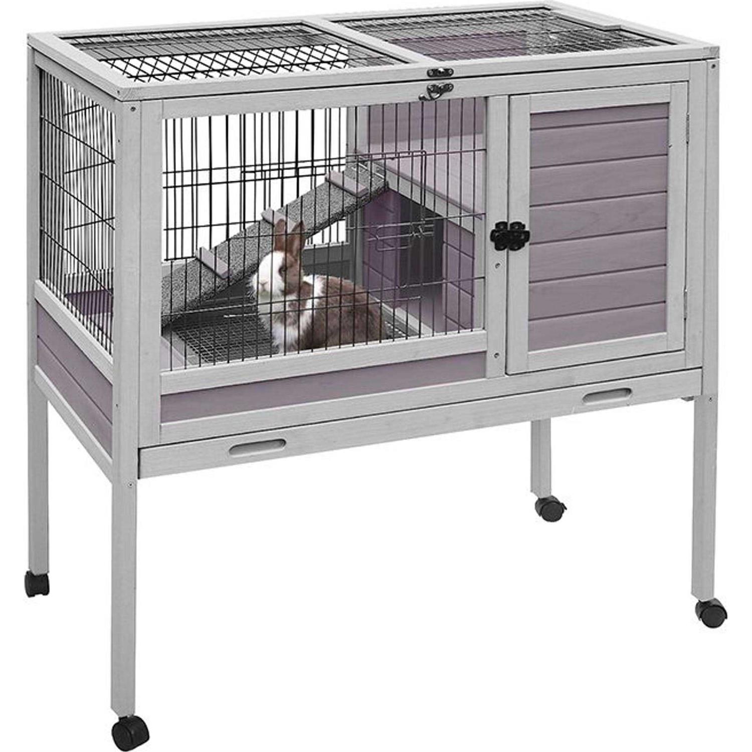 Aivituvin Small Rabbit Hutch with Pull Out Tray AIR53 - Healthber