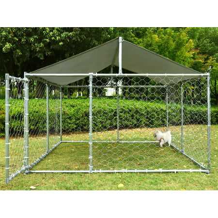 Outdoor Large Dog Kennel With Canopy GIODIR - Healthber