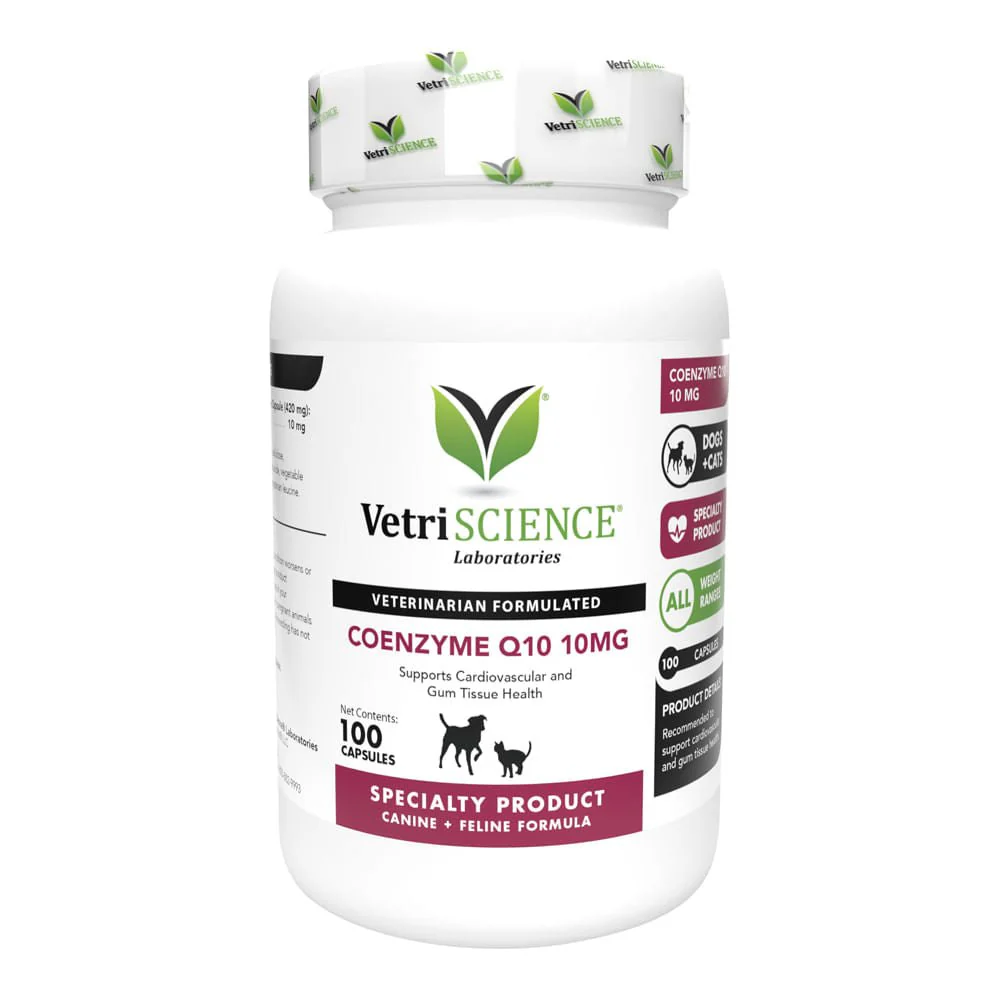 VetriScience Coenzyme Q10, 10 mg, 100 Capsules - Healthber