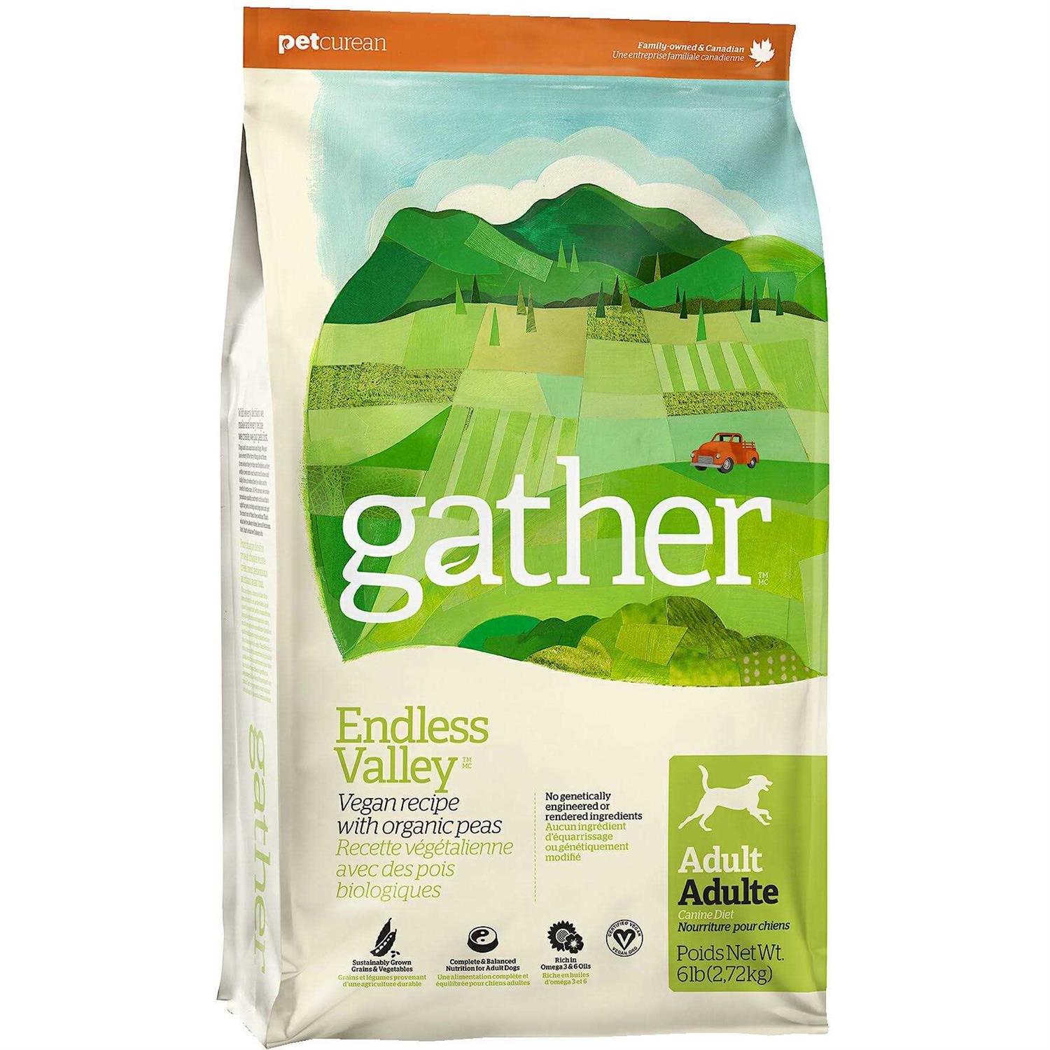 Gather Endless Valley Vegan Recipe with Organic Peas Adult Dry Dog Food - Healthber