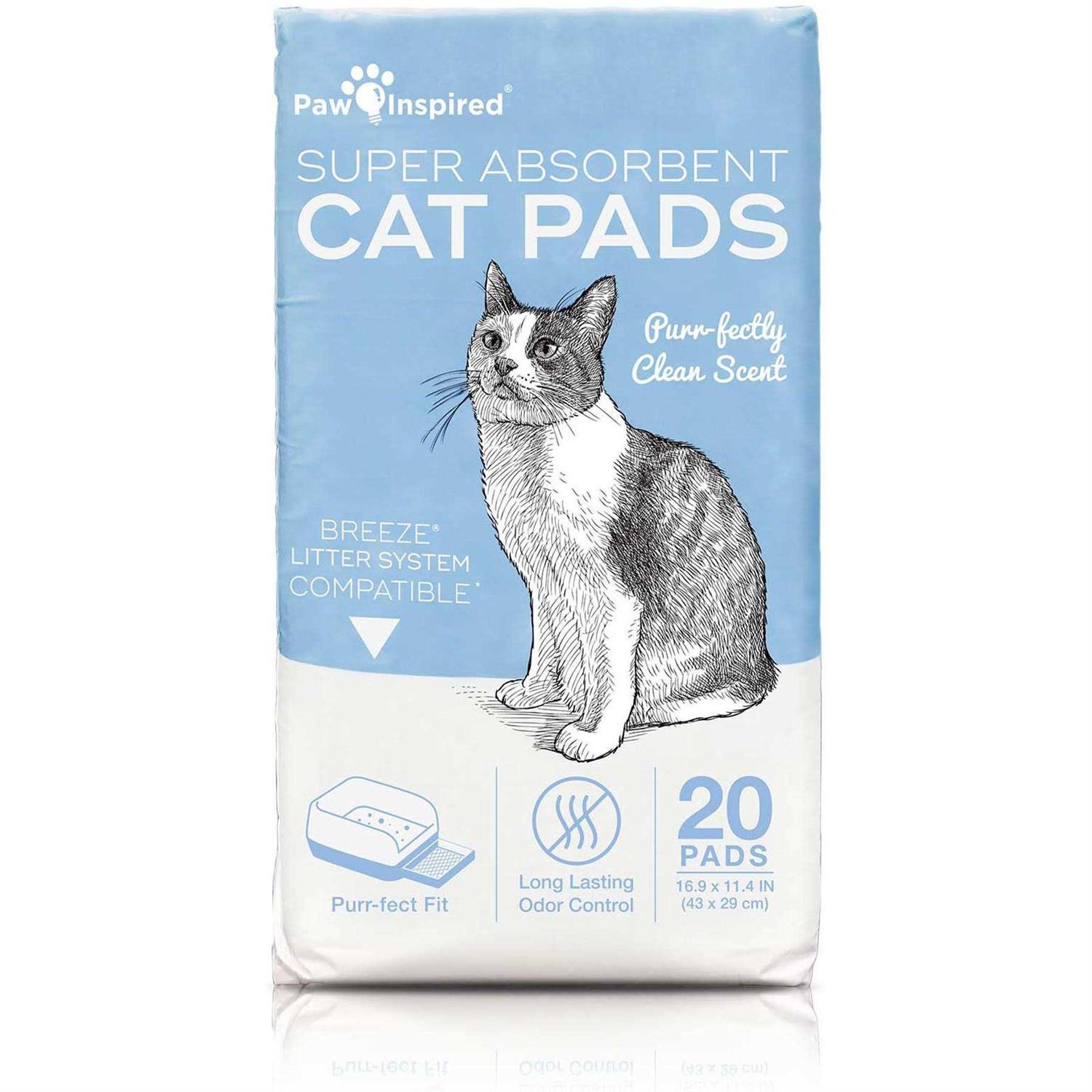 20ct Paw Inspired Cat Pads Generic Refills for Tidy Cats Breeze Cat Litter Box Pads System - Healthber