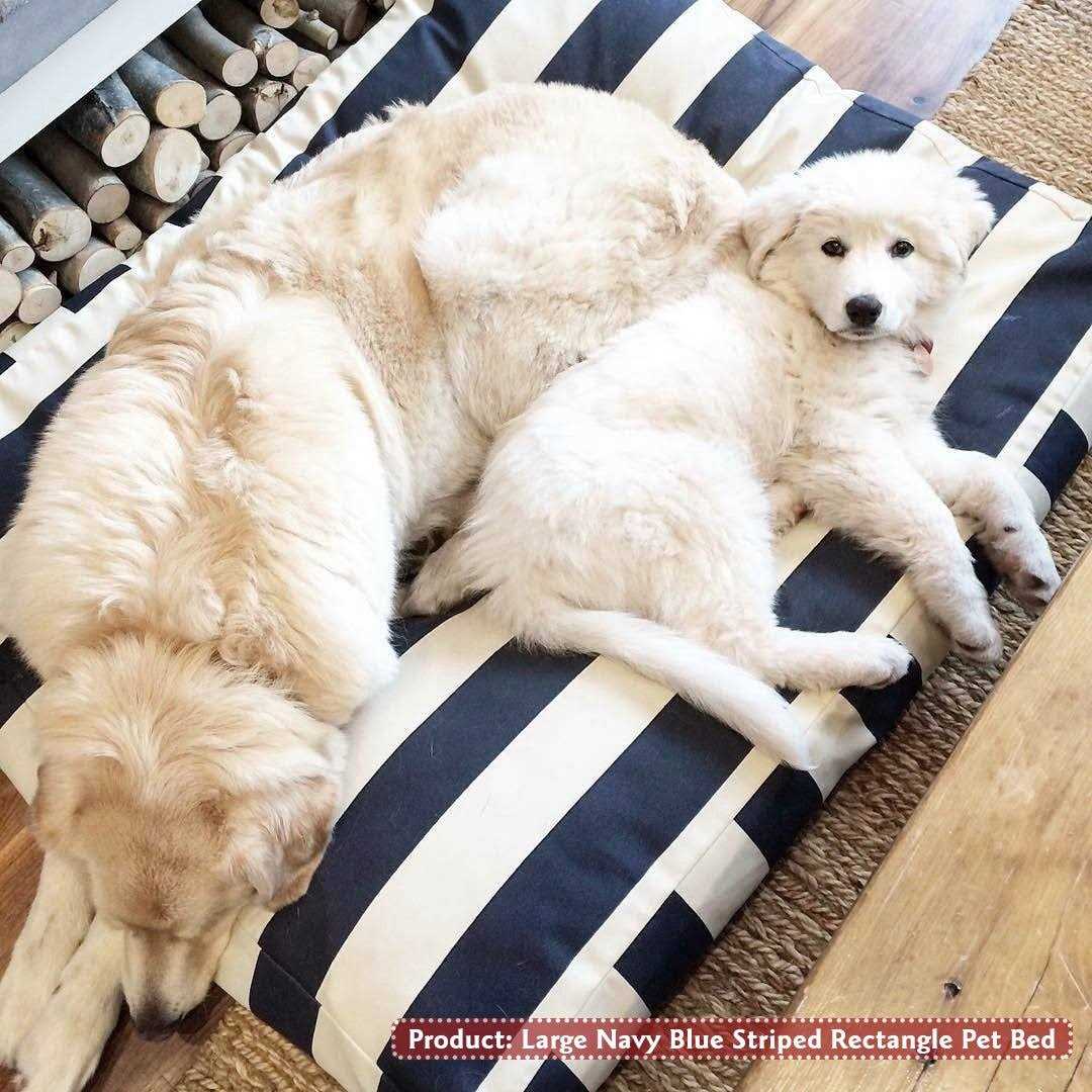 Majestic Pet Vertical Stripe Rectangle Dog Bed - Healthber