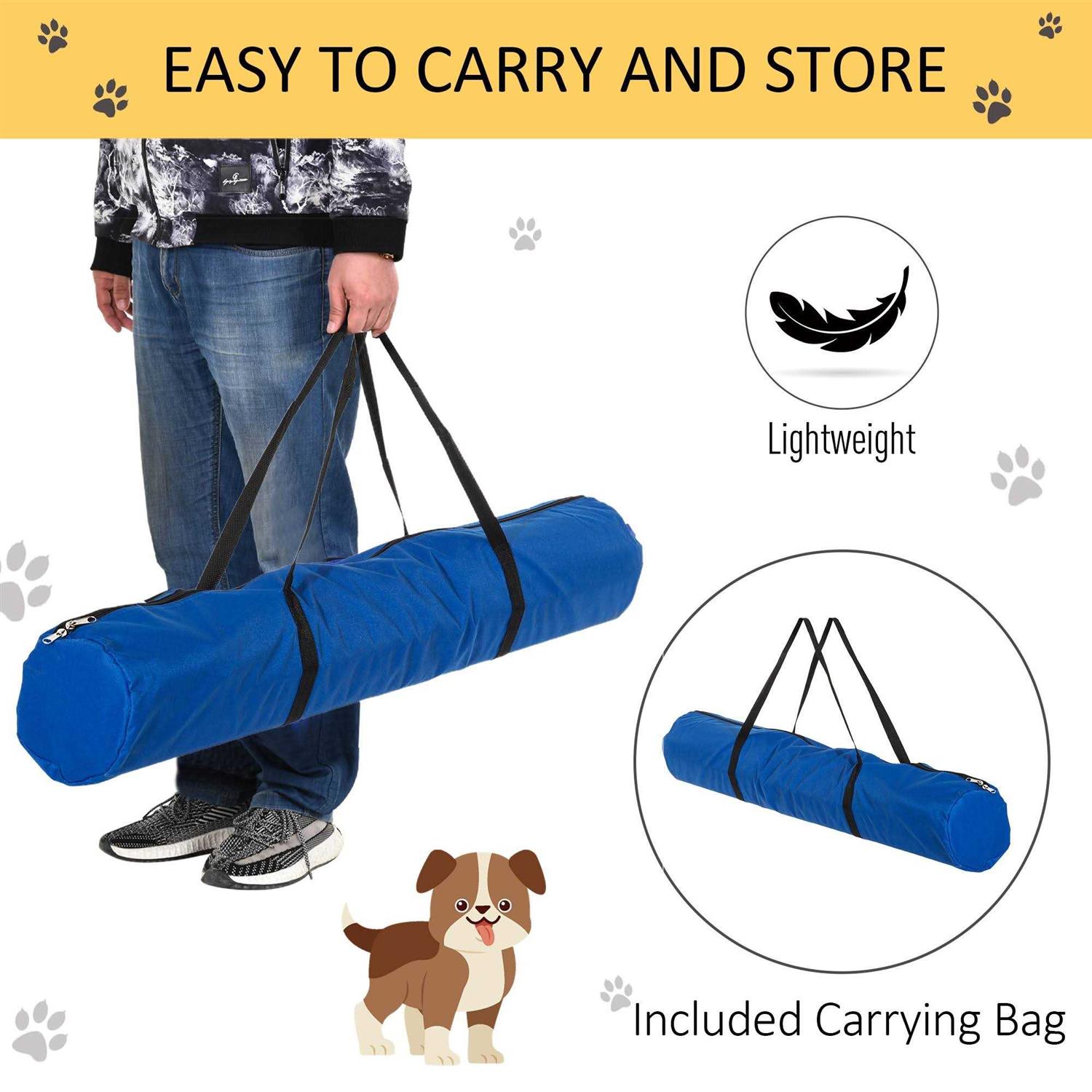 Pawhut 4 Piece Dog Agility Equipment with Adjustable Height Jump Bars - Healthber