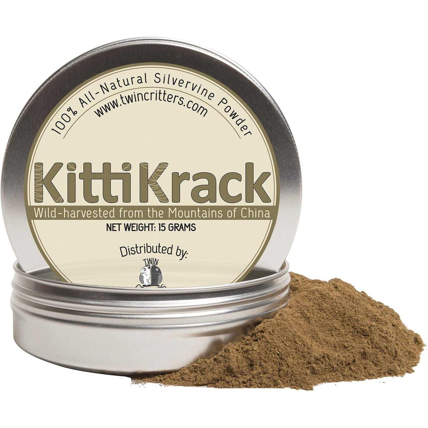TWINCRITTERS KittiKrack Organic Silvervine Catnip Powder Substitute for Cats & Kittens - Healthber