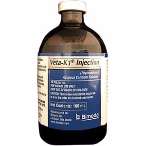 Rx Veta-K1 (phytonadione) Injection, 100ml - Healthber