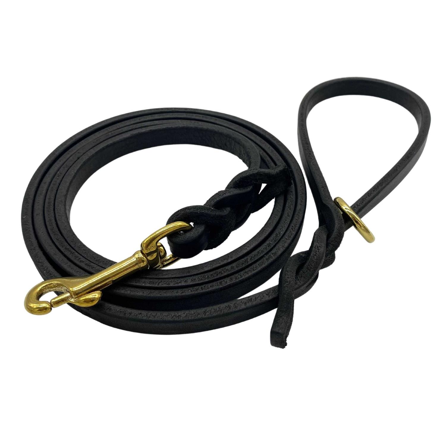 Ravenox 6 FT Braided Leather Dog Leash - Healthber