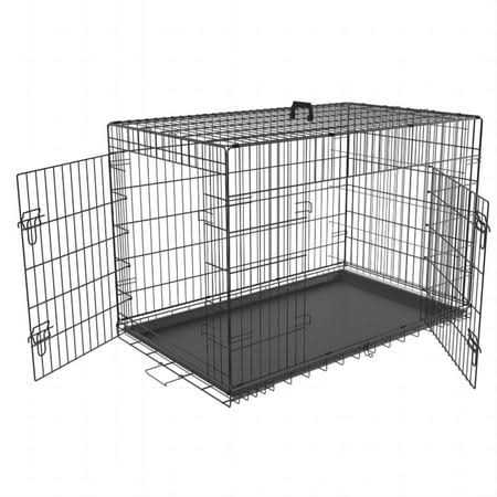 Large Dog Crate for Large Dogs Dog Cage with Divider and Double Door for Large Medium Small Dogs ,Indoor Outdoor Folding Wire Pet Dog - Healthber