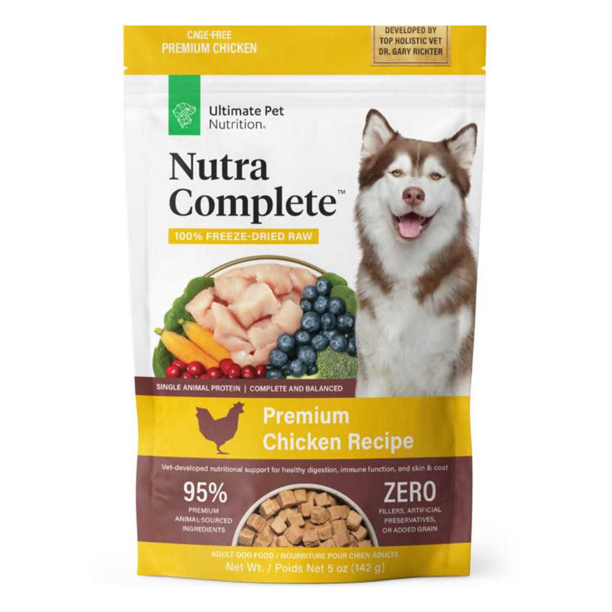 Ultimate Pet Nutrition Freeze Dried Raw Nutra Complete Chicken Dog Food - Healthber