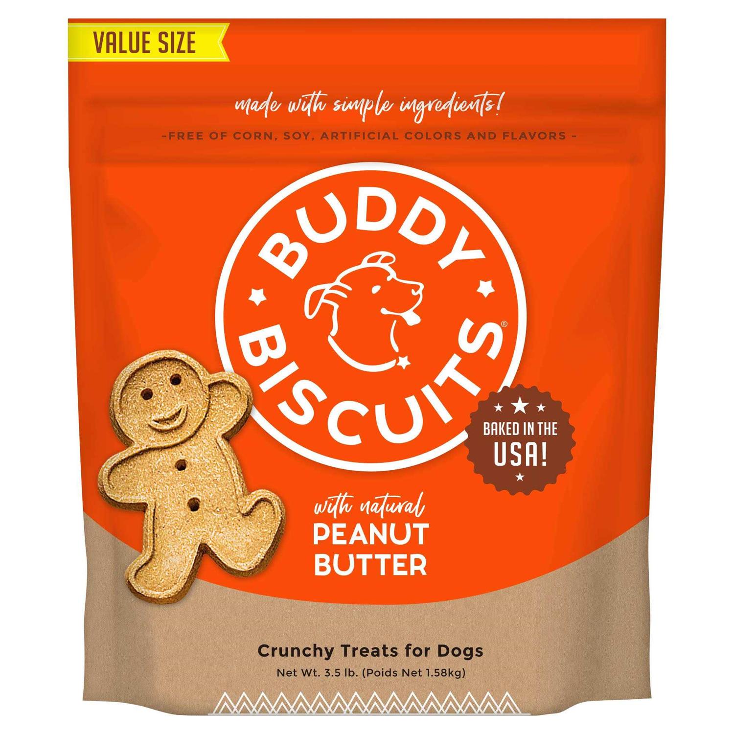 Buddy Biscuits Peanut Butter Oven Baked Dog Treats - Healthber