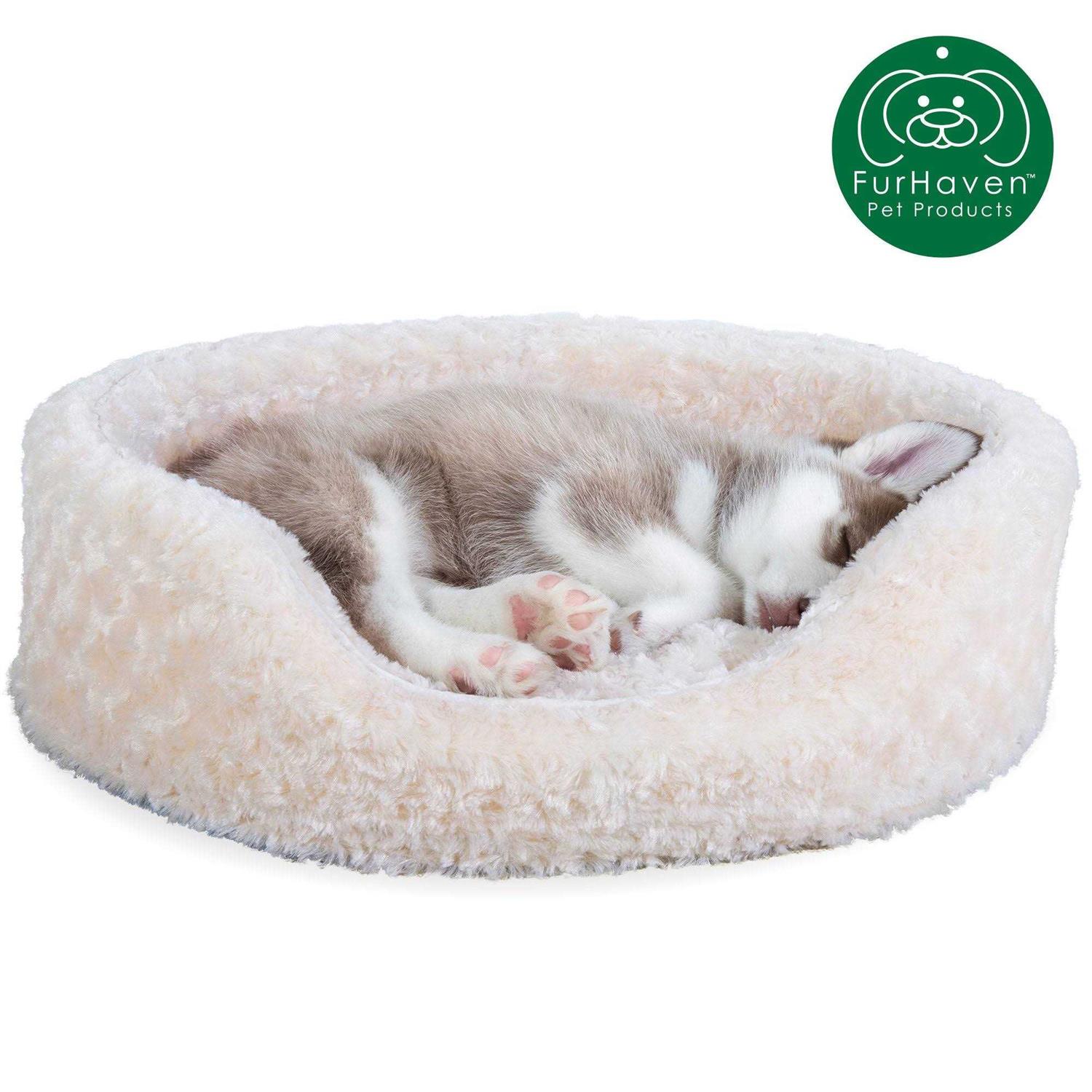 FurHaven Oval Ultra Plush Pet Bed - Healthber