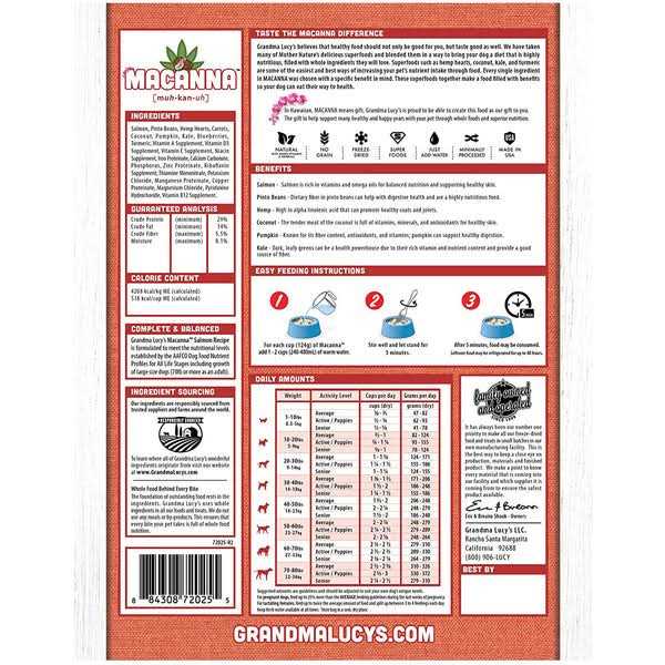 Grandma Lucy’s Grain Free Macanna Salmon Freeze Dried Dog Food - Healthber
