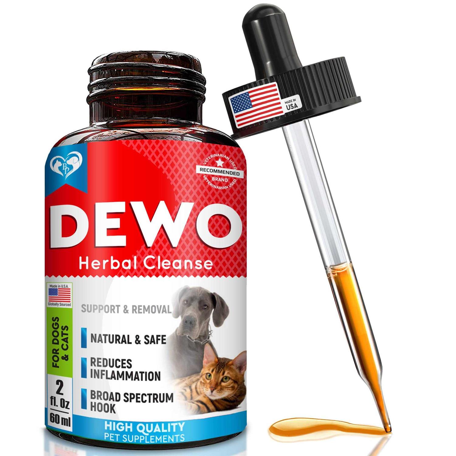 Beloved Pets Cats & Dogs Liquid Herbal Medicine & Natural Broad Spectrum Treatment for Tapeworm, Whipworm, Roundworm, and Hookworm - Healthber