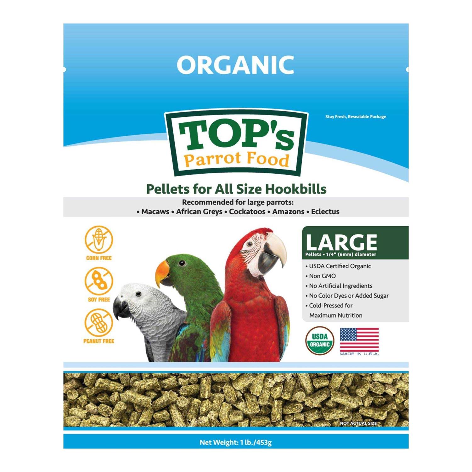 TOP’s Parrot Food Organic Pellets - Healthber
