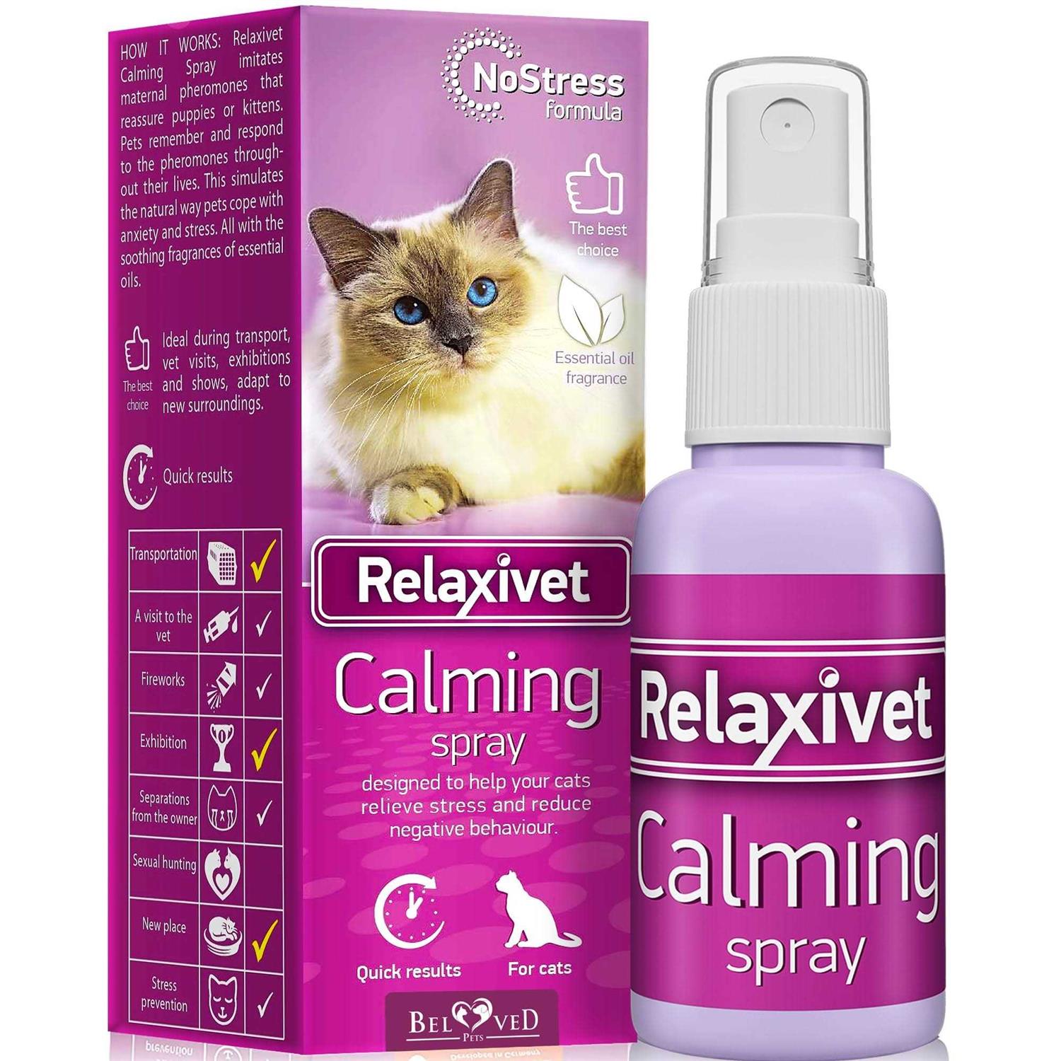 Relaxivet Pheromone Calming Spray for Cats and Dogs - Healthber