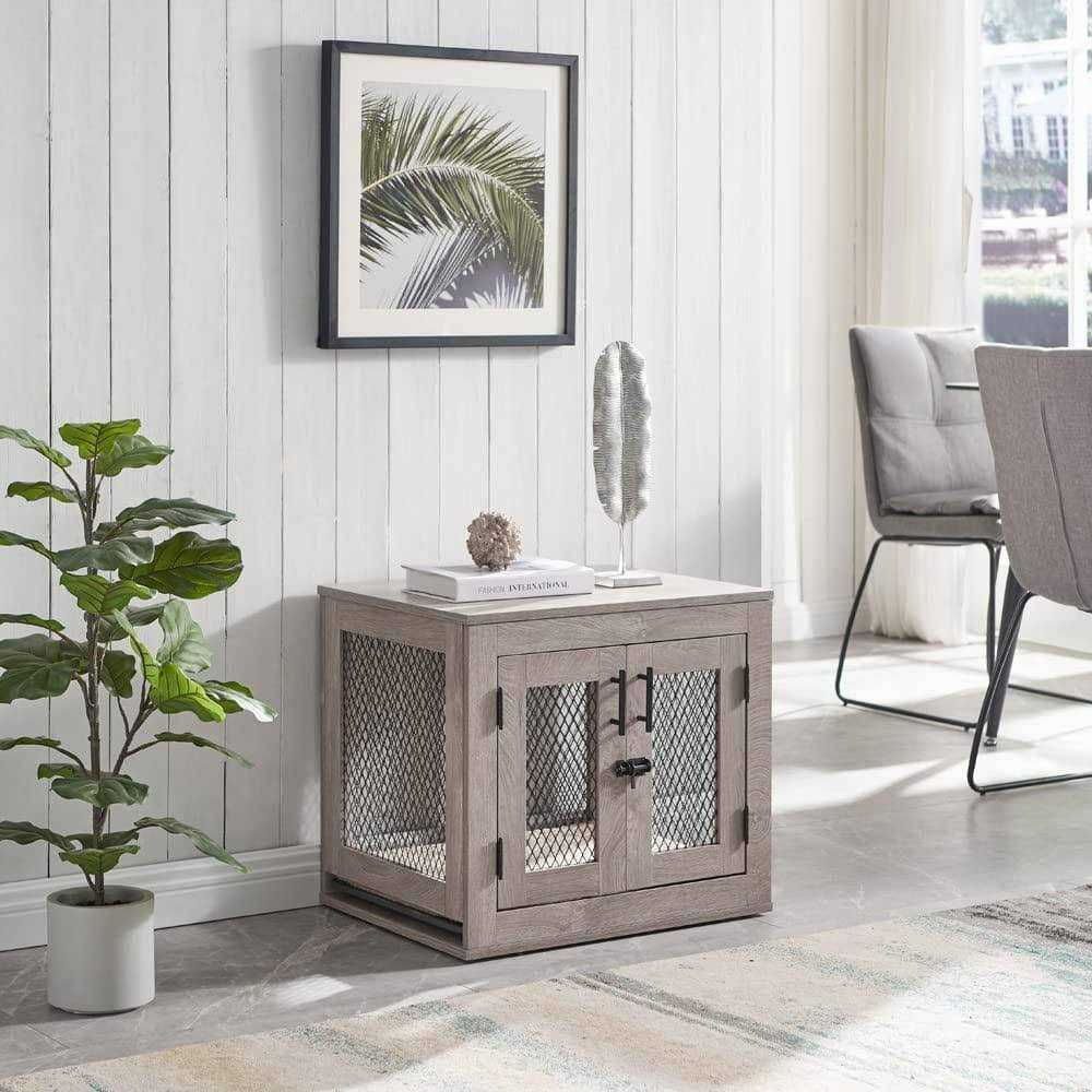 Unipaws Dog Crate with Cushion and Tray - Healthber