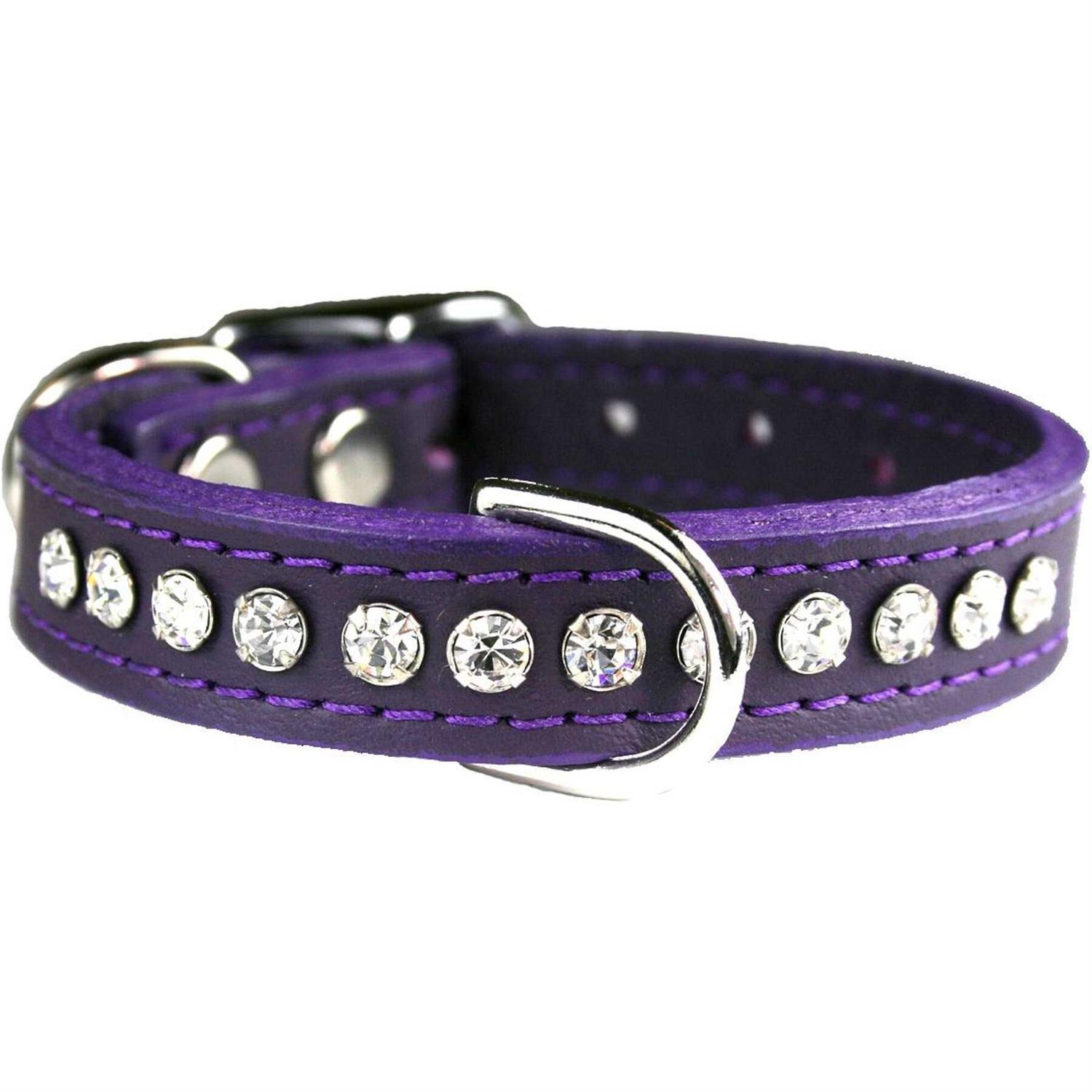 OmniPet Signature Leather Crystal Dog Collar - Healthber