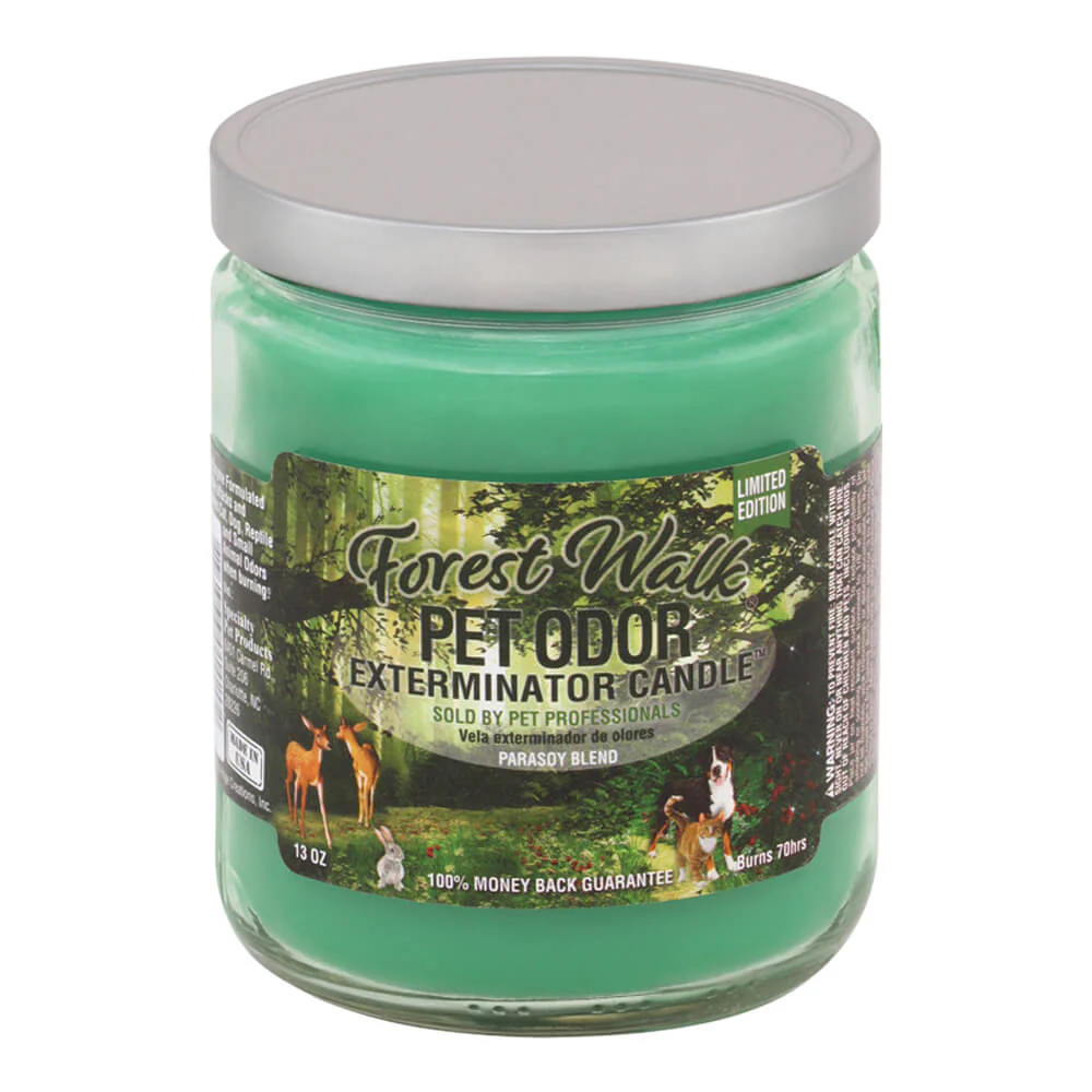 Pet Odor Exterminator Candle, Forest Walk, 13 oz - Healthber