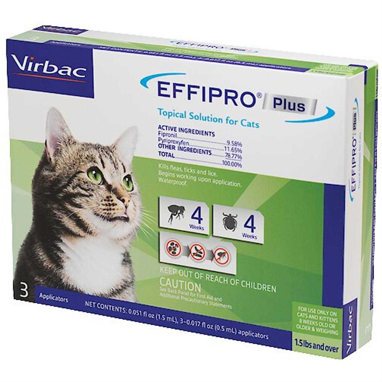 Virbac EFFIPRO Plus for Cats 3 Month Supply - Healthber