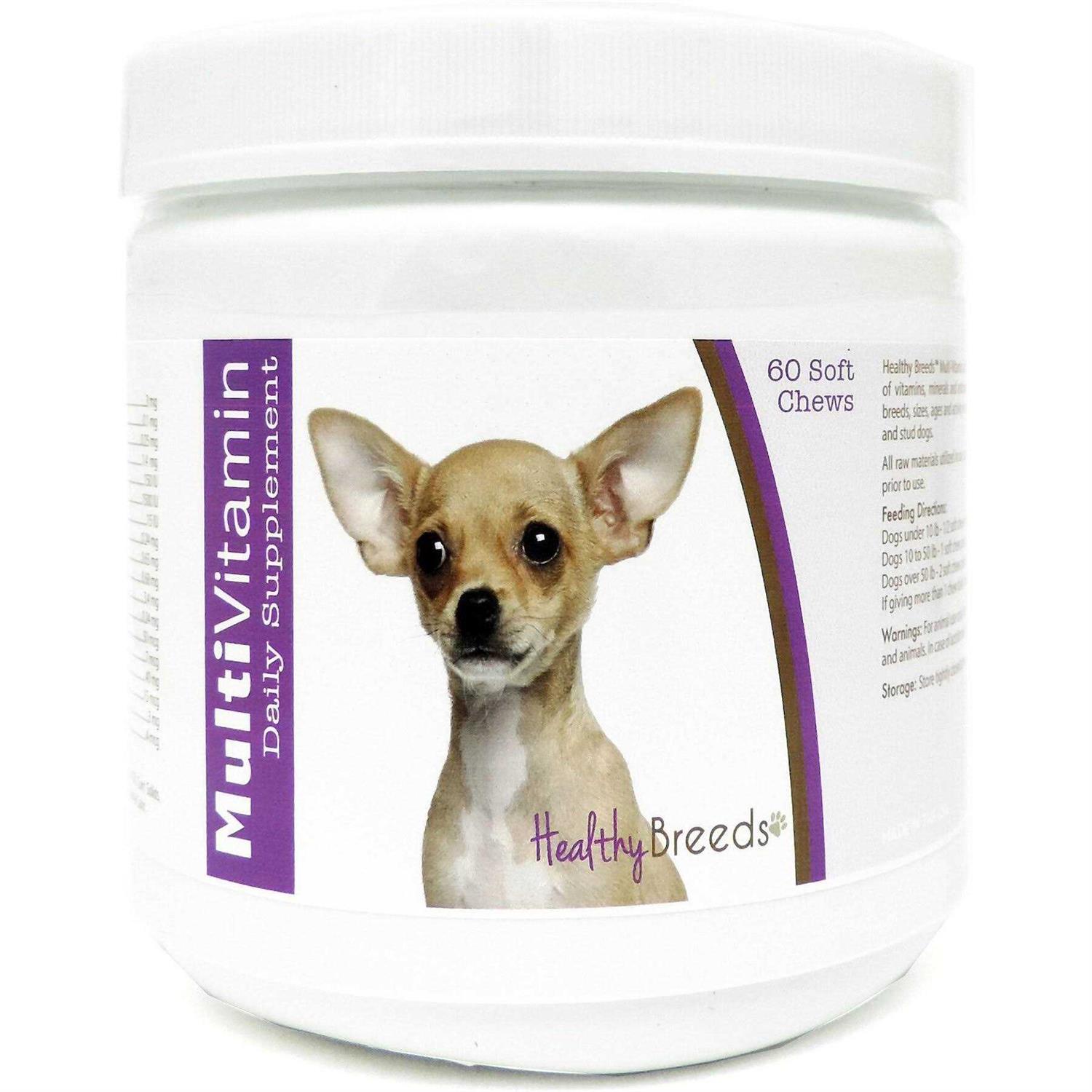 Healthy Breeds Chihuahua Multi-Vitamin Soft Chews 60 Count - Healthber