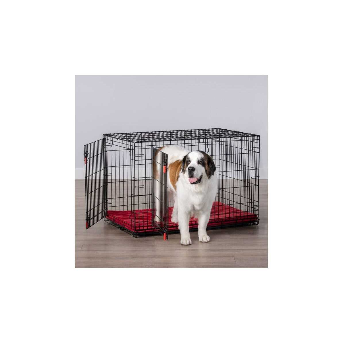KONG Ultra-Strong Double Door Wire Dog Crate with Divider Panel - Healthber