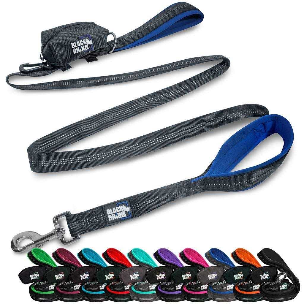 Black Rhino Dog Leash Heavy Duty Medium & Large Dogs Long Leashes - Healthber